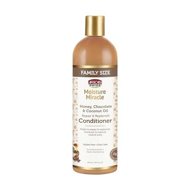 African Pride Moisture Miracle For Natural Coils Curls Nourishes Shines Sulfate Free Color Safe Conditioner