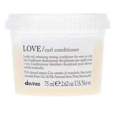 Davines LOVE Curl Conditioner Enhancing Taming ProteinRich Formula for Wavy and Curly Hair Elasticizing Treatment Gives Softness Volume with Almond Extract Travel Size 254 Fl Oz
