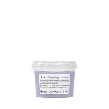 Davines LOVE Smoothing Conditioner Taming AntiFrizz Hydrating Action for Wavy Unruly Coarse Hair Gives Controlled Combable Shiny Sleek Smooth Look Travel Size 254 Fl Oz
