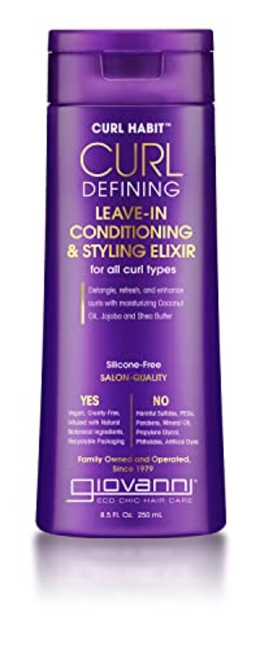 GIOVANNI Curl Habit Curl Defining LeaveIn Conditioning Styling Elixir For All Curl Types Vegan Cruelty Free 85 oz Pack of 1