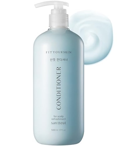 FIT YOUR SKIN SAN TTEUT Cooling Scalp Conditioner 17 floz Triple Mint for Oily Roots Dry Ends pH 55 Sebum Control Keratin Protein Blue Bell Perfumed Scent Paraben Free