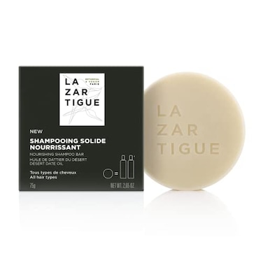 Lazartigue Gentle Solid Bar Shampoo Desert Date Oil Nourishes Cleanses Vegan Sulfate Silicone Free 265 oz