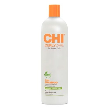 CHI CurlyCare Curl Shampoo Hydrates Curls Reduces Frizz Increases Elasticity Strength Sulfate Paraben CrueltyFree 25 Oz