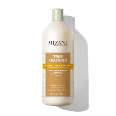 Mizani True Textures Moisture Replenish Shampoo For Curly Hair Smooths Hydrates With Coconut Oil Sulfate ParabenFree
