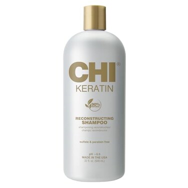 CHI Keratin Reconstructing Shampoo Delivers Healthier Hair Adds Shine Helps Prevent Future Breakage Sulfate Paraben CrueltyFree 32 Oz