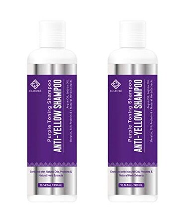 Elabore 2 Pack Purple Toning Shampoo Anti Yellow Shampoo 1014floz300ml