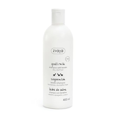 Ziaja Goats Milk Energising Shampoo for Dry and Damaged Hair Shampoo with Keratin 135 oz