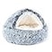 NOYAL Round Hooded Donut Dog Bed for Small Medium Pets Plush Fluffy AntiAnxiety Cat Cave Bed with Cover