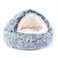 NOYAL Round Hooded Donut Dog Bed for Small Medium Pets Plush Fluffy AntiAnxiety Cat Cave Bed with Cover