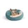 Best Friends by Sheri Cozy Cuddler Ilan Covered Cat and Dog Bed with Attached Blanket Tide Pool Blue 24x24