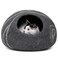 MEOWFIA Cat Cave Premium Felt Cat Bed for Indoor Cats Handmade Merino Wool Dark Gray Large