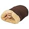GOOPAWS 4 in 1 Self Warming Burrow Cat Bed Pet Hideway Sleeping Cuddle Cave Brown