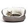 Best Friends by Sheri Pet Throne High Bolster Orthopedic Relief Cat and Dog Bed Gray Mini