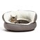 Best Friends by Sheri Pet Throne High Bolster Orthopedic Relief Cat and Dog Bed Gray Mini