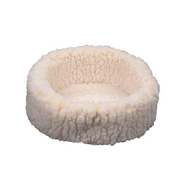 HUGGLEHOUNDS HUGGLEFLEECE HUGGLESNUGGLER Bolster Dog and CAT Bed Natural XSmall