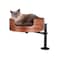 Desk Nest Cat Bed SpaceSaving Elevated Bed for Cats Keeps Desks Clear 360 Adjustable Supports 25 lbs Secure Stylish and Durable Perfect for Home Office Walnut Wood Finish