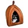 PETMAKER Cat House Indoor Cat Bed with Removable Foam Cushion Pet Tent for Kittens Rabbits Guinea Pigs and Other Small Animals by Brown