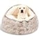 MADDEMCUTE Calming Dog Beds Cat Cave Bed with Hooded CoverRemovable Washable Round Beds for Small Medium PetsAntiSlip Faux Fur Fluffy Coved Bed for Improved SleepFits up to 1525 lbsMedium24x24