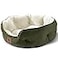 Asvin Medium Dog Bed for Medium Dogs Cat Beds for Indoor Cats Pet Bed for Puppy and Kitty Extra Soft Machine Washable with AntiSlip WaterResistant Oxford Bottom Green 25 inches