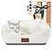 Zerbuger Orthopedic Dog Bed for Medium DogsDog Sofa Beds Supportive Foam Pet Couch Bed with Removable Washable Mat and Nonskid Bottom Medium Cream