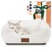 Zerbuger Orthopedic Dog Bed for Medium DogsDog Sofa Beds Supportive Foam Pet Couch Bed with Removable Washable Mat and Nonskid Bottom Medium Cream