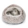 CATISM Plush Hooded Cat Bed Calming Nest SelfWarming Cave Cozy Pod for Indoor Cats or Small Dogs Removable Washable Cove With NonSlip Bottom