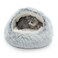 CATISM Cozy Plush Hooded Cat Bed IndoorOutdoor SelfWarming Cave Removable Washable NonSlip Bottom