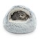 CATISM Cozy Plush Hooded Cat Bed IndoorOutdoor SelfWarming Cave Removable Washable NonSlip Bottom