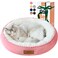 Zerbuger 20in Washable Cat Beds for Indoor Cats Round Donut Pet Bed for Cats Small Dogs Puppy Kitten AntiSlip Bottom Calming Bed Gift Pink