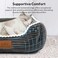 Zerbuger Cat Dog Bed for Pets Rectangle Pet Bed Gift for Puppy and Kitten Machine Washable Calming Fluffy Pet Couch Sofa for Indoor Outdoor Portable Soft Cat Bed with NonSlip Bottom Small Grey