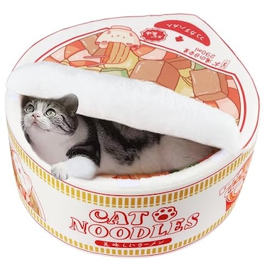 &aring;&macr;&micro;&aring;&sup1;&cedil; Ramen Noodle Dog Cat BedKeep Warm and Super Soft Creative Pet Nest for Indoor CatsRemovable Washable Cushion for Small Medium Large Dogs and Cats