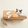 LIORCE Cat Wall Shelves Creative Design Cat Shelf with Peephole 19 x 10 inch Cats Wall Furniture with Comfortable Pad Cats Perch for Sleeping Playing and Scratching
