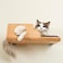LIORCE Cat Wall Shelves Creative Design Cat Shelf with Peephole 19 x 10 inch Cats Wall Furniture with Comfortable Pad Cats Perch for Sleeping Playing and Scratching