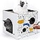 ARGOPET Cardboard Cat House with 2 Story Scratch Pads Cat Play House for Indoor Cats Corrugated Scratcher Box Hideout for Small Animals