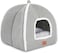 WINDRACING Cat Bed for Indoor Cats Cat Cave Bed Cat House Cat Tent with Removable Washable Cushioned Pillow Soft and Self Warming Kitten bedsCat Beds Furniture Large Grey