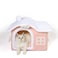 Jiupety Rabbit Cat Houses for Indoor Cats Chimney Cute Cat Bed Cave Enough Interior Space Cartoon Soft Pet House Up to 37 lbs Kitten Pink