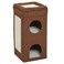 MidWest Homes for Pets Feline Nuvo Curious Cat Condo TriLevel Cat Tree Faux Brown Suede with Hideaways Bed Top Sisal Scratch Panel for Multiple Cats