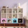 ShellKingdom Collapsible Cat House Foldable Kitty Cat Cube and Cat Cave with Bed Cat Stool Condo for Indoor Cats Gifts 13 x 13 x 13 inches Pink