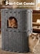 FUKUMARU Cat House for Indoor Cats 2362 Inch Large Cat Bed Cave Condo 2Storey Cozy Felt Covered Cats Tunnel Kitten Hideaway for Multicats Scratch Resistant Dark Grey