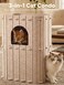 FUKUMARU Cat House for Indoor Cats 2362 Inch Large Cat Bed Cave Condo 2Storey Cozy Felt Covered Cats Tunnel Kitten Hideaway for Multicats Scratch Resistant Beige