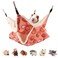 LEFTSTARER Rat Ferret Hammock Toy and Cage Accessories for Guinea Pig Hamster Rat Sugar Glider Ferret Parrot to Hide Sleep Play Strawberry