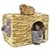 HERCOCCI Extra Large Grass House for Rabbit Foldable Comfortable Small Animal Hut Play Hideaway Bed Hay Mat Chew Toy for Bunny Guinea Pig Hamster Chinchilla 1 Pack