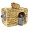 HERCOCCI Extra Large Grass House for Rabbit Foldable Comfortable Small Animal Hut Play Hideaway Bed Hay Mat Chew Toy for Bunny Guinea Pig Hamster Chinchilla 1 Pack