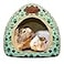 BWOGUE Guinea Pig Bed Warm Cave Beds Hamster House Large HideOut for Rabbit Guinea Pigs Bearded Dragon Rats Winter Warm Cage NestGreen
