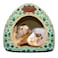 BWOGUE Guinea Pig Bed Warm Cave Beds Hamster House Large HideOut for Rabbit Guinea Pigs Bearded Dragon Rats Winter Warm Cage NestGreen