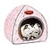 BWOGUE Guinea Pig Bed Large HideOut Cozy House Bed for Rabbits Ferret Chinchilla Bearded Dragon Winter Warm Cage Nest Hamster Accessories Cute Bunny and Carrot Pattern