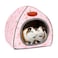 BWOGUE Guinea Pig Bed Large HideOut Cozy House Bed for Rabbits Ferret Chinchilla Bearded Dragon Winter Warm Cage Nest Hamster Accessories Cute Bunny and Carrot Pattern