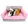 ONEJU Guinea Pig Couch Guinea Pig Sofa Removable Cushioned Pillow Stuffed Arms and Back Super Cozy Ideal Bed for Small Pets