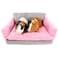 ONEJU Guinea Pig Couch Guinea Pig Sofa Removable Cushioned Pillow Stuffed Arms and Back Super Cozy Ideal Bed for Small Pets
