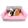 ONEJU Guinea Pig Couch Guinea Pig Sofa Removable Cushioned Pillow Stuffed Arms and Back Super Cozy Ideal Bed for Small Pets
